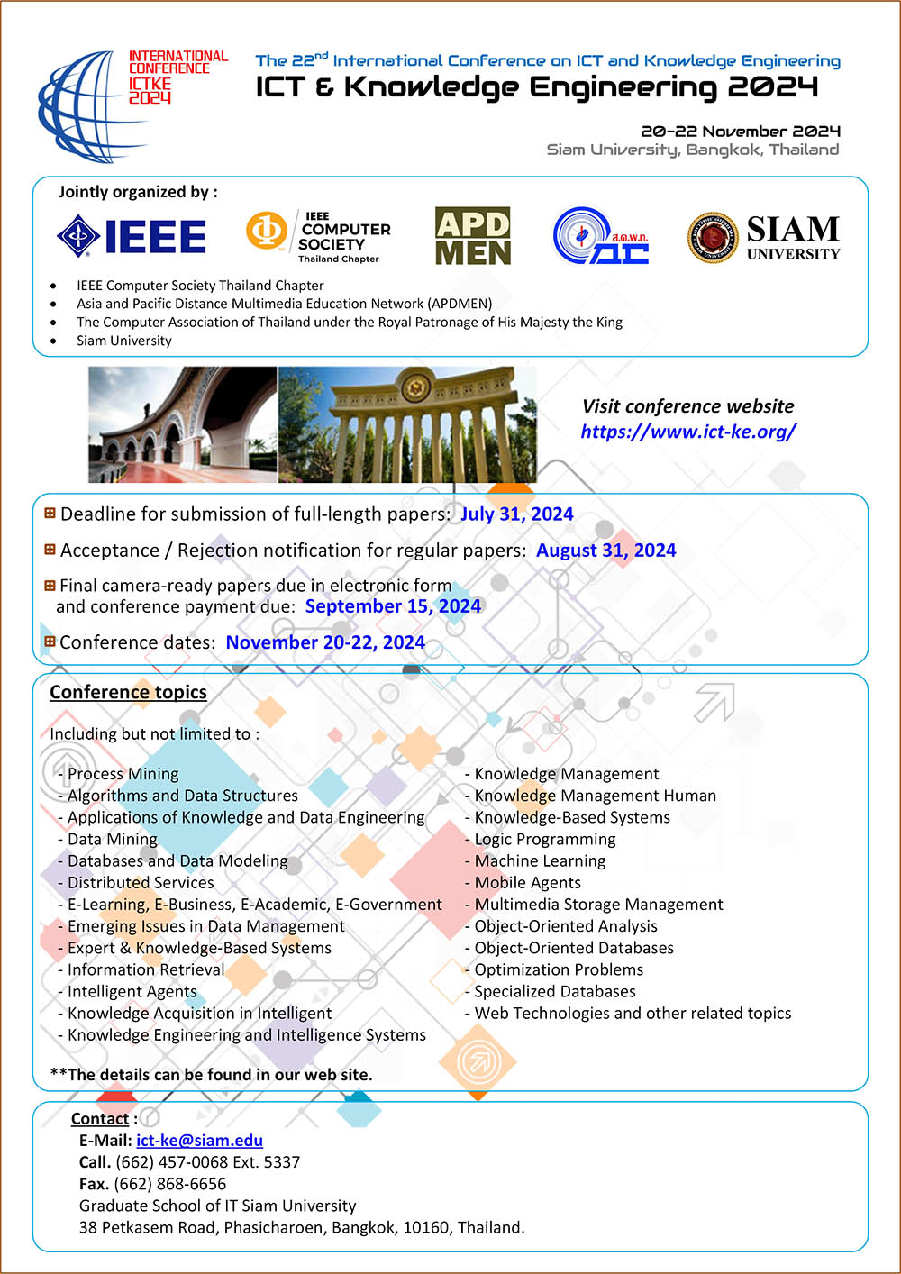 The 2024 International Conference on ICT and Knowledge Engineering
