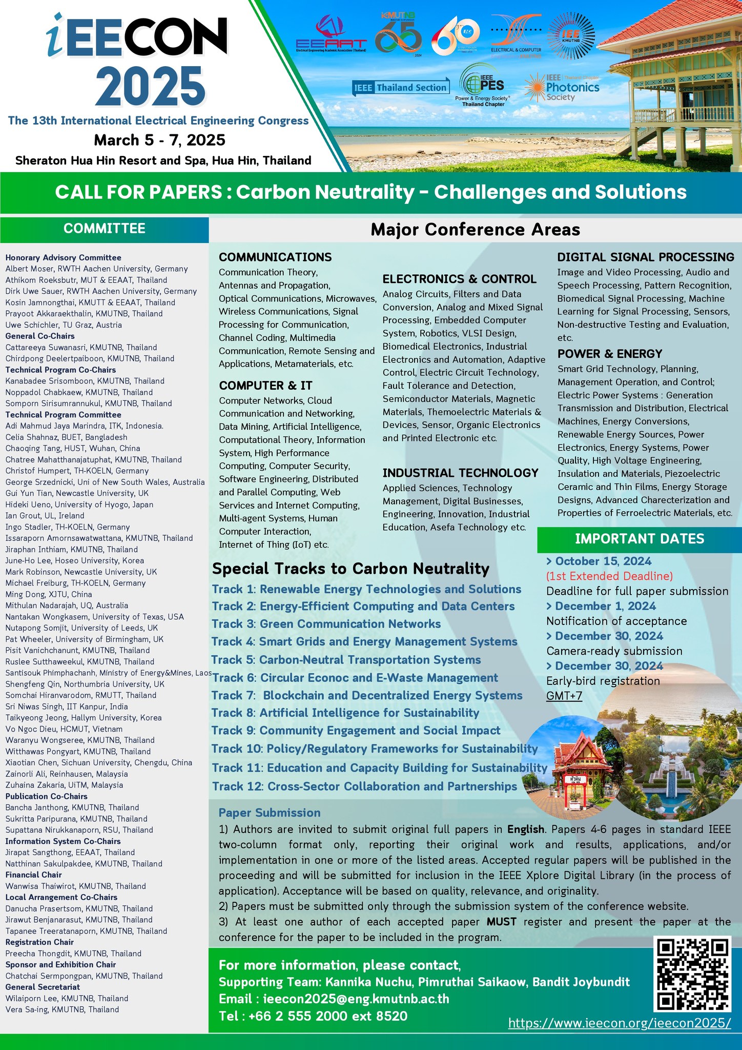 The 13th International Electrical Engineering Congress (13th# iEECON2025): “Carbon Neutrality: Challenges and Solutions Based on Sustainable Power of Nature”