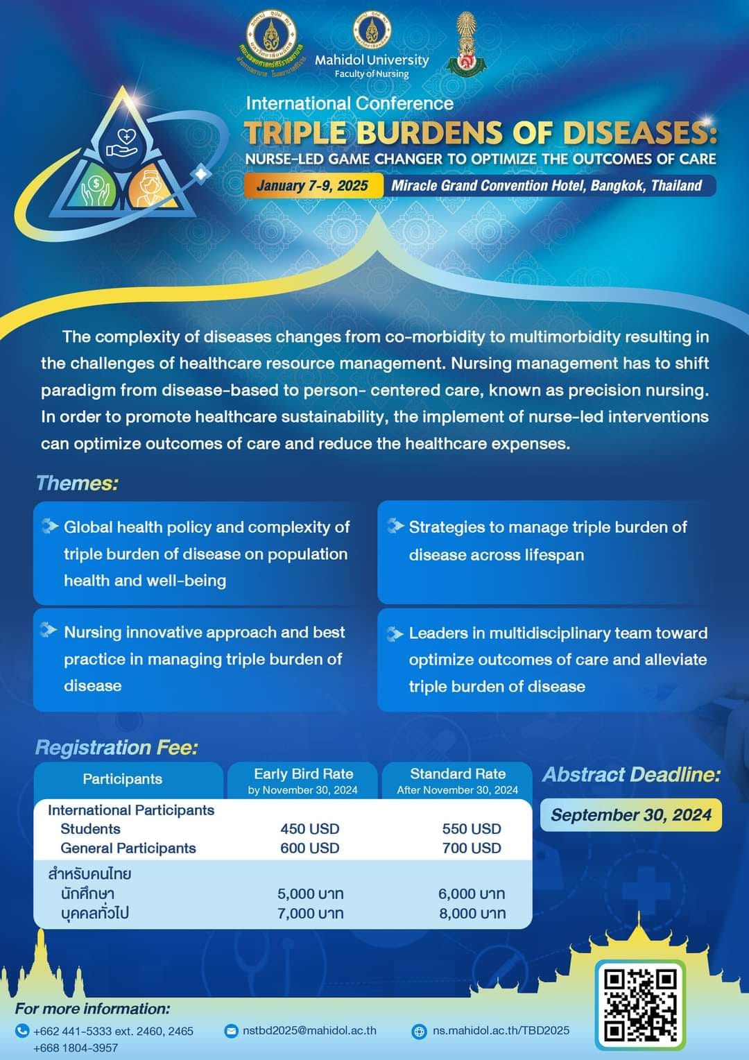 International Conference,“Triple burdens of diseases: Nurse-led game changer to optimize the outcomes of care” (TBD 2025)
