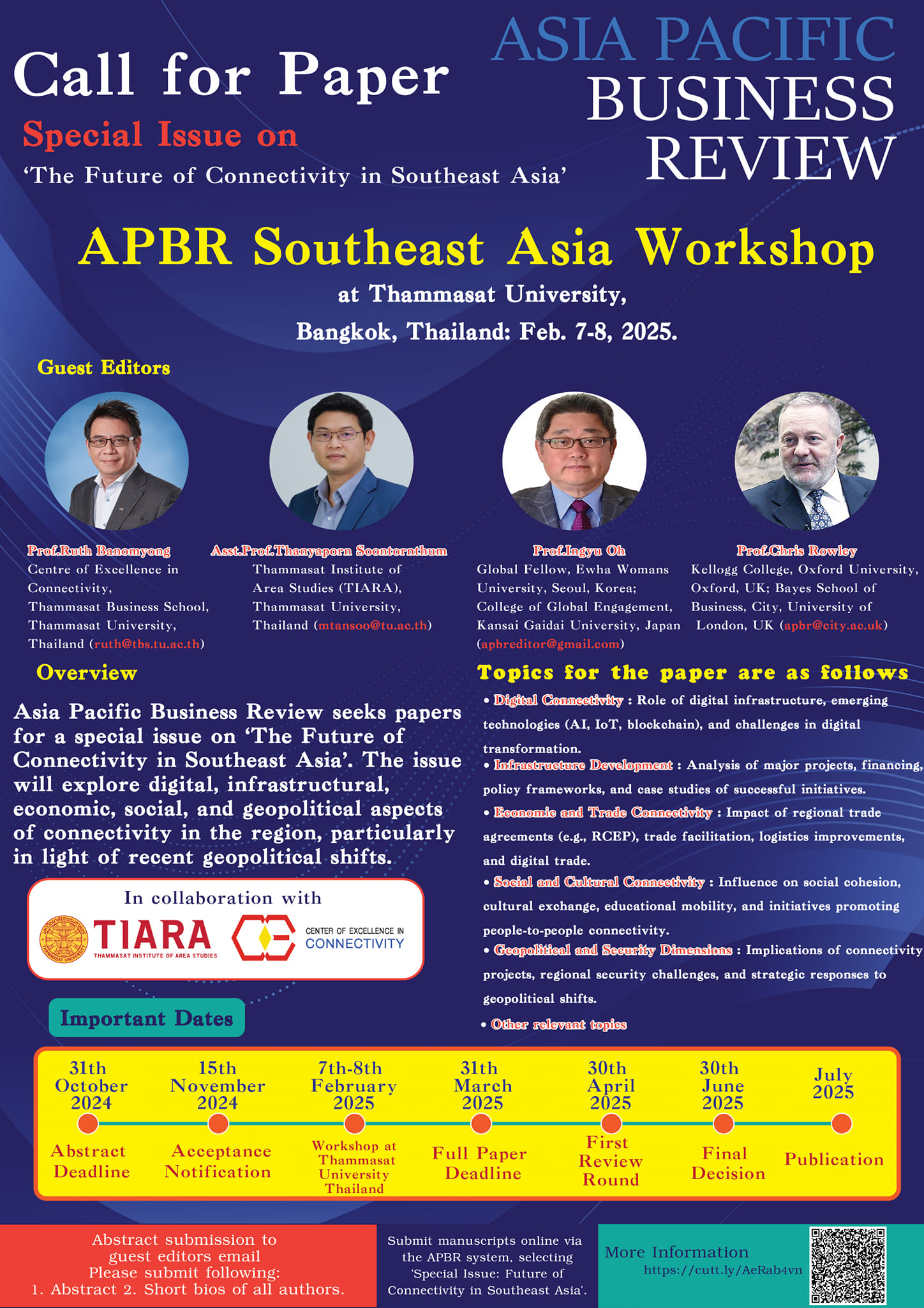 Asia Pacific Business Review Special issue on 'The Future of Connectivity in Southeast