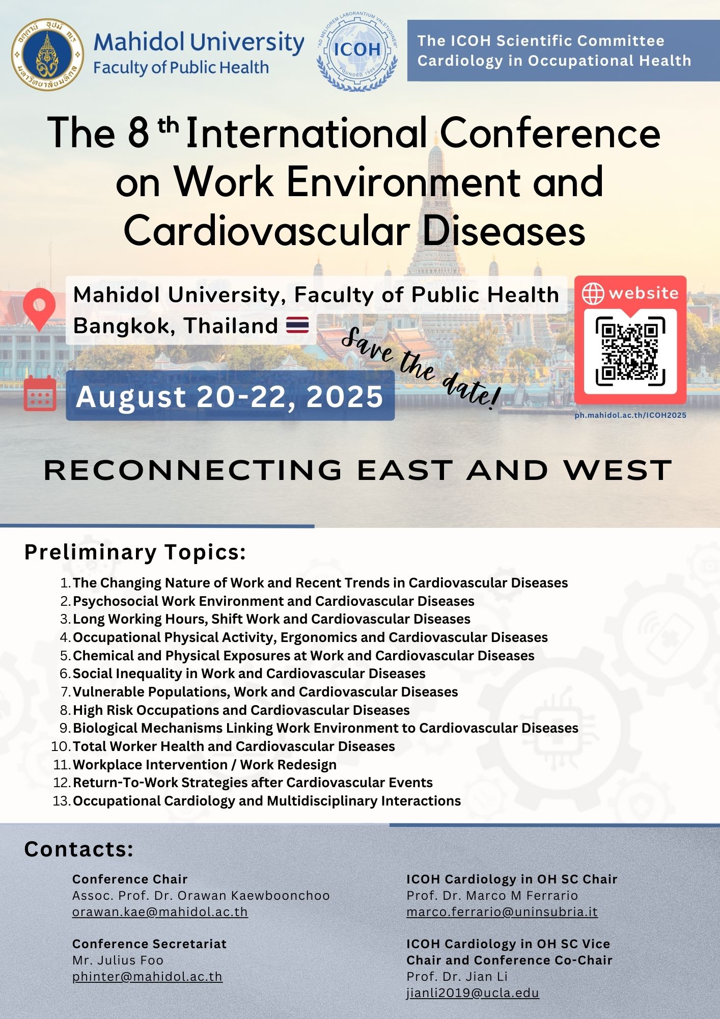 The 8th International Conference on Work Environment and Cardiovascular Diseases