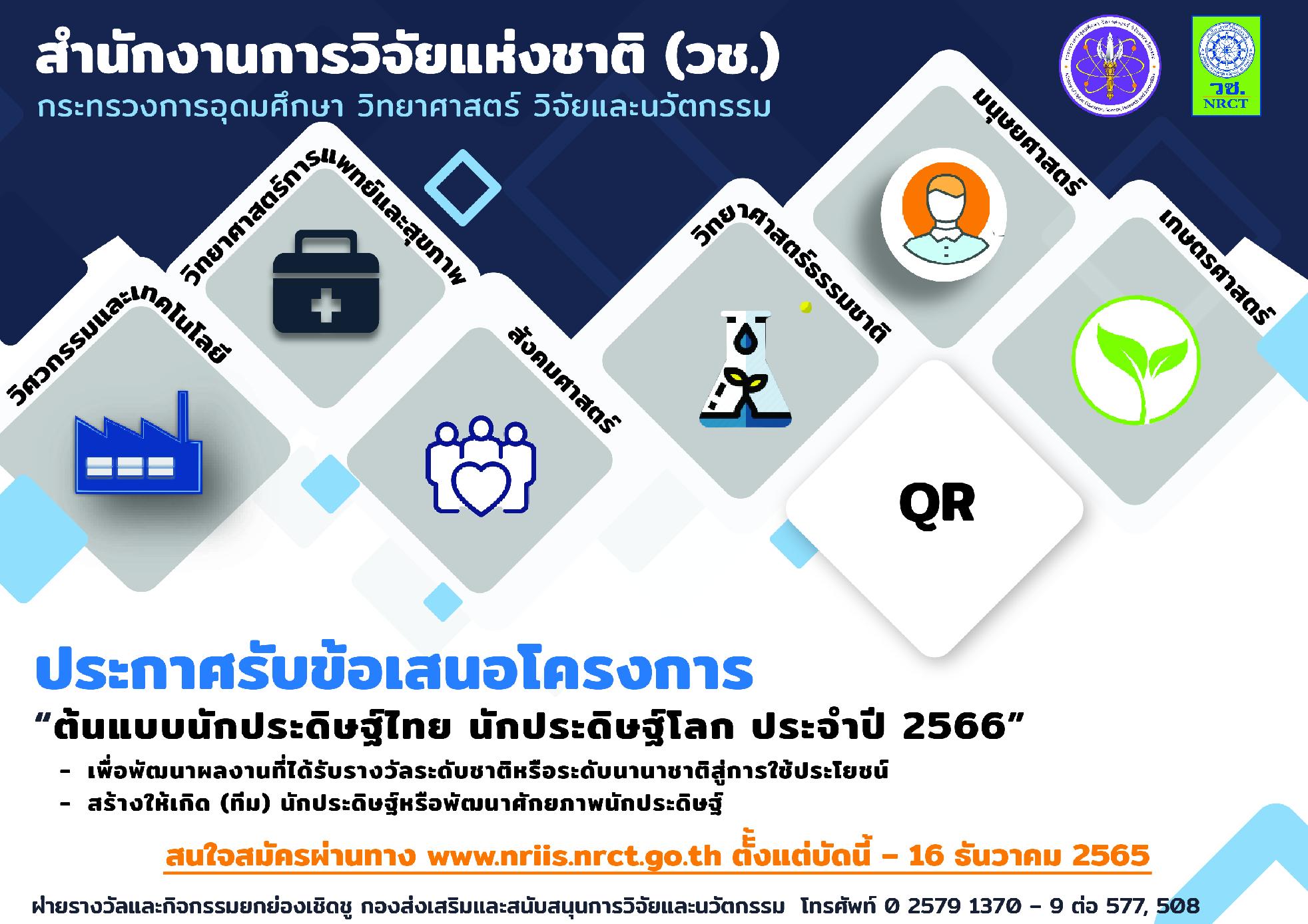 โครงการต้นแบบนักประดิษฐ์ไทย นักประดิษฐ์โลก ประจำปี 2566