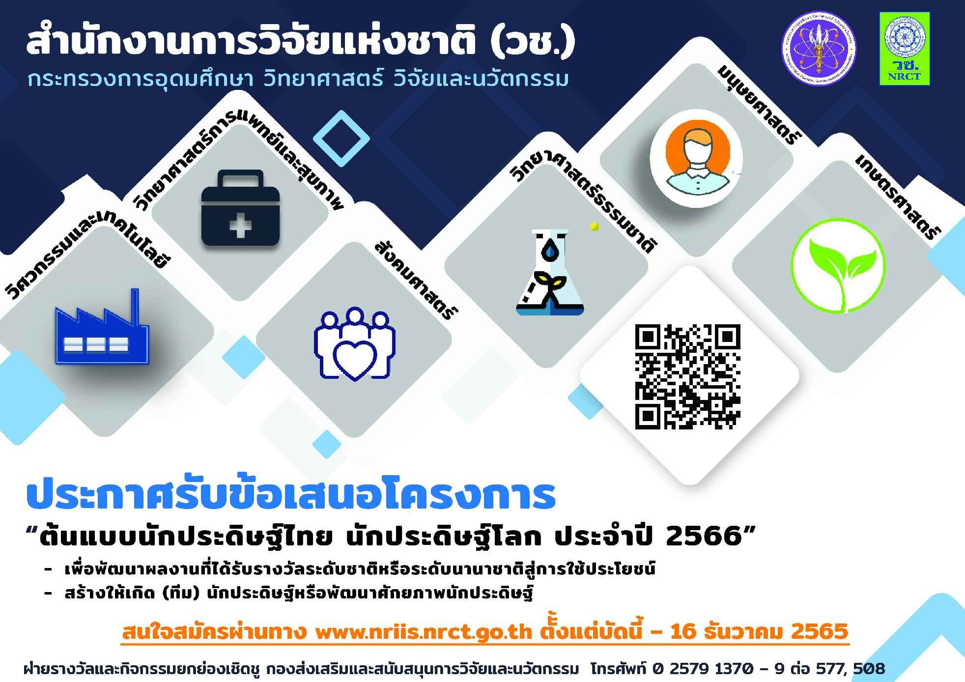 โครงการต้นแบบนักประดิษฐ์ไทย นักประดิษฐ์โลก ประจำปี 2566
